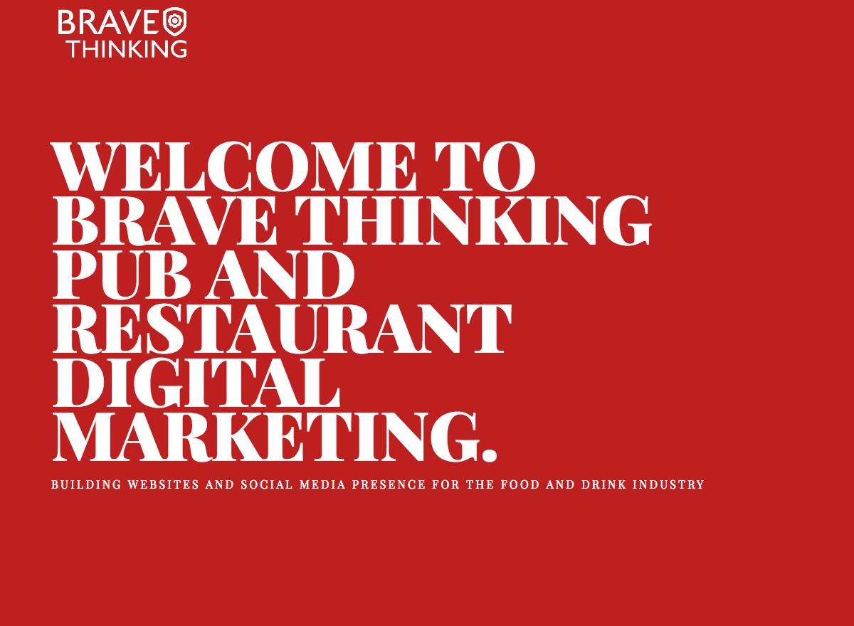 Brave Thinking's latest offering, Food and Bev ...